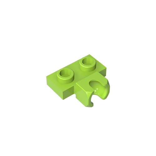 TYCOLE Gobricks GDS-850 Plate, Modified 1 x 2 with Small Tow Ball Socket on Side Compatible with 14704 Pieces of Children's Toys (119 Lime(042),20 PCS) von TYCOLE