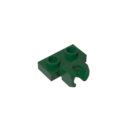 TYCOLE Gobricks GDS-850 Plate, Modified 1 x 2 with Small Tow Ball Socket on Side Compatible with 14704 Pieces of Children's Toys (141 Dark Green(047),400 PCS) von TYCOLE