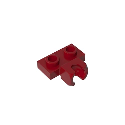 TYCOLE Gobricks GDS-850 Plate, Modified 1 x 2 with Small Tow Ball Socket on Side Compatible with 14704 Pieces of Children's Toys (154 Dark Red(014),20 PCS) von TYCOLE