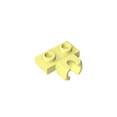 TYCOLE Gobricks GDS-850 Plate, Modified 1 x 2 with Small Tow Ball Socket on Side Compatible with 14704 Pieces of Children's Toys (226 Bright Light Yellow(033),20 PCS) von TYCOLE