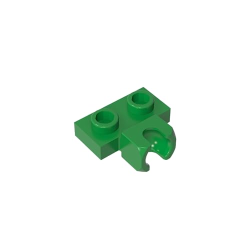 TYCOLE Gobricks GDS-850 Plate, Modified 1 x 2 with Small Tow Ball Socket on Side Compatible with 14704 Pieces of Children's Toys (28 Green(040),400 PCS) von TYCOLE