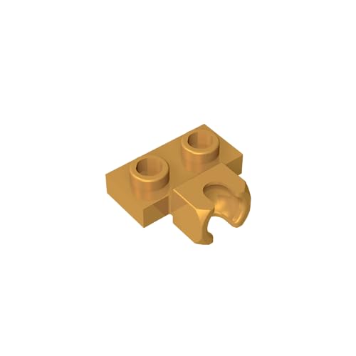 TYCOLE Gobricks GDS-850 Plate, Modified 1 x 2 with Small Tow Ball Socket on Side Compatible with 14704 Pieces of Children's Toys (297 Pear Gold(035),400 PCS) von TYCOLE