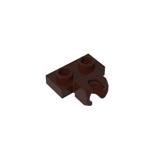 TYCOLE Gobricks GDS-850 Plate, Modified 1 x 2 with Small Tow Ball Socket on Side Compatible with 14704 Pieces of Children's Toys (308 Dark Brown(082),20 PCS) von TYCOLE