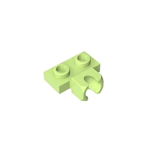 TYCOLE Gobricks GDS-850 Plate, Modified 1 x 2 with Small Tow Ball Socket on Side Compatible with 14704 Pieces of Children's Toys (326 Yellowish Green(044),20 PCS) von TYCOLE