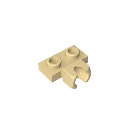 TYCOLE Gobricks GDS-850 Plate, Modified 1 x 2 with Small Tow Ball Socket on Side Compatible with 14704 Pieces of Children's Toys (5 Tan(031),20 PCS) von TYCOLE