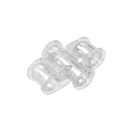 TYCOLE Gobricks GDS-940 Technical, Axle Connector 2 x 3 Quadruple Compatible with 11272 All Major Brick Brands,Building Blocks,Parts and Pieces (40 Trans-Clear(180),900 PCS) von TYCOLE