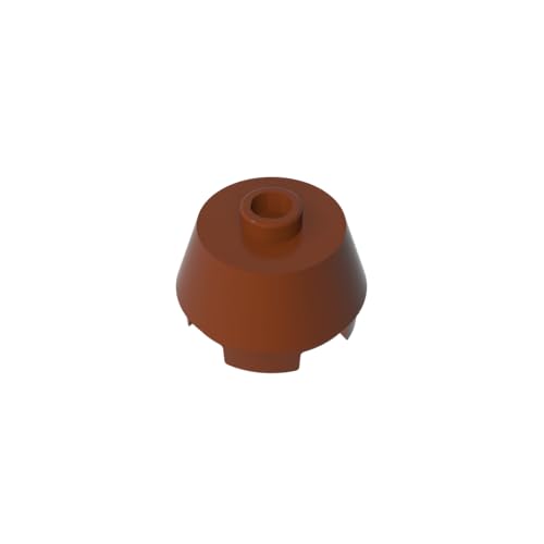 TYCOLE Gobricks GDS-946 Cone 2 x 2 Compatible with 98100 All Major Brick Brands,Building Blocks,Parts and Pieces (192 Reddish Brown(081),30 PCS) von TYCOLE