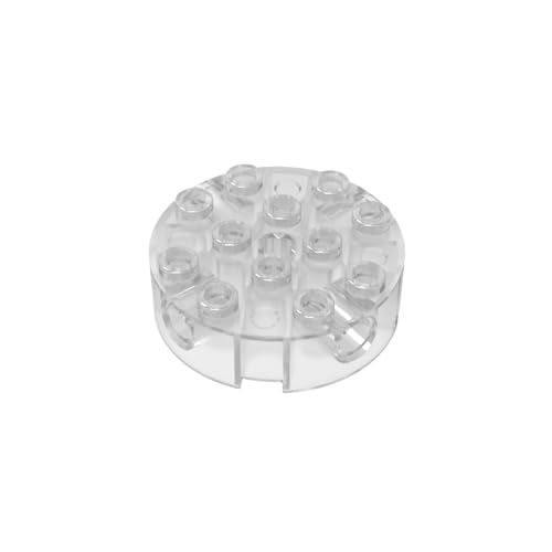 TYCOLE Gobricks GDS-951 Brick, Round 4 x 4 with 4 Side Pin Holes and Center Axle Hole Compatible 6222 All Major Brick Brands,Building Blocks,Parts and Pieces (40 Trans-Clear(180),300 PCS) von TYCOLE