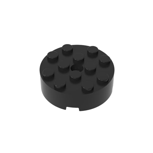 TYCOLE Gobricks GDS-952 Brick, Round 4 x 4 with Hole Compatible with 87081 All Major Brick Brands,Building Blocks,Parts and Pieces (26 Black(080),10 PCS) von TYCOLE