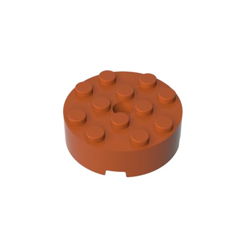 TYCOLE Gobricks GDS-952 Brick, Round 4 x 4 with Hole Compatible with 87081 All Major Brick Brands,Building Blocks,Parts and Pieces (38 Dark Orange(083),10 PCS) von TYCOLE