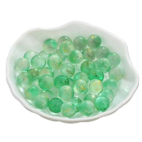 Glow In The Dark Murmeln 10 Stück 12 mm bunte leuchtende Glaskugeln, kleine Murmeln, for Zuhause, Vase, Aquarium, Dekor, DIY, handgefertigte Materialien, Schmuckzubehör Glasmurmeln(Green-no hole) von TYNXK