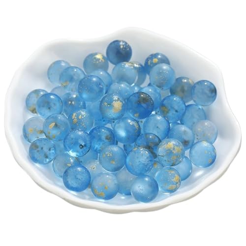 TYNXK Glow In The Dark Murmeln Aquarium Spielzeug Springenden Ball Maschine Perlen Leuchtende Glas Ball DIY Handgemachte Materialien Glas Murmeln Flipper Glasmurmeln(Blue) von TYNXK