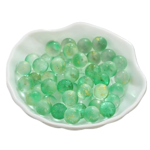 TYNXK Glow In The Dark Murmeln Aquarium Spielzeug Springenden Ball Maschine Perlen Leuchtende Glas Ball DIY Handgemachte Materialien Glas Murmeln Flipper Glasmurmeln(Green) von TYNXK