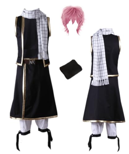 TYRHDJZQ Anime, schwarze Weste, Hose, Herren-Outfit, Halloween-Party-Kostüm, Größe 3XL von TYRHDJZQ