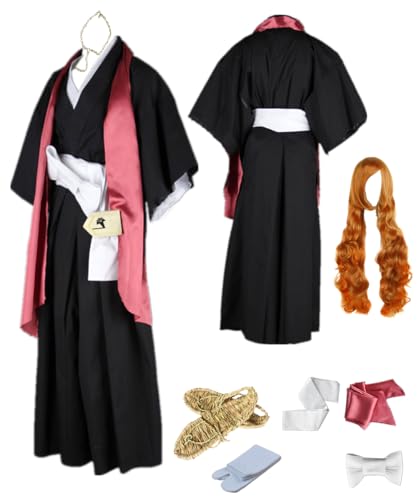 TYRHDJZQ Anime Black Kimono Kendo Pants Womens Outfit Halloween Costume (US(M)) von TYRHDJZQ