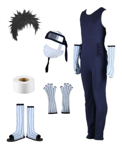 TYRHDJZQ Anime Blauer Overall Kostüm Herren Outfit Halloween Cosplay (XS) von TYRHDJZQ