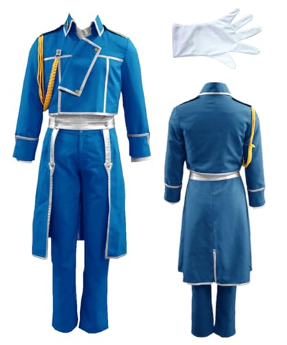 TYRHDJZQ Anime Cosplay Blau Uniform Herren Outfit Halloween Kostüm (US(L)) von TYRHDJZQ