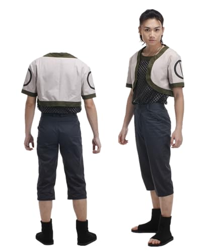 TYRHDJZQ Anime Cosplay Grau Mantel Herren Outfit Halloween Kostüm (US) 3XL von TYRHDJZQ