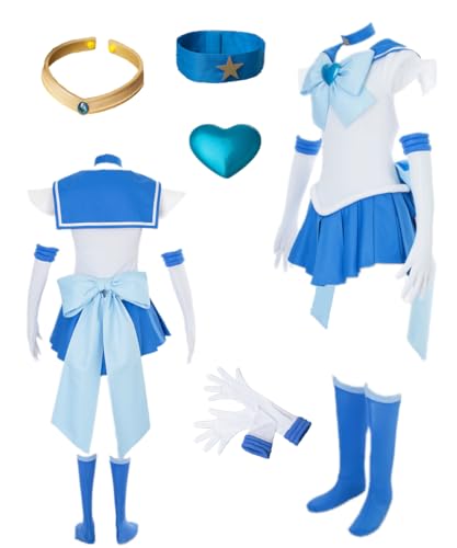 TYRHDJZQ Anime Cosplay Lake Blue Dress Damen Outfit Halloween Kostüm (US (3XL) von TYRHDJZQ