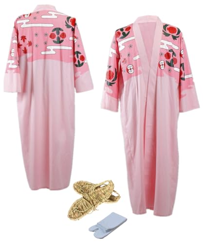 TYRHDJZQ Anime Cosplay Rosa Robe Kimono Herren Outfit Halloween Kostüm (US(L)) von TYRHDJZQ