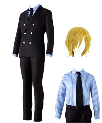 TYRHDJZQ Anime Cosplay Schwarz Anzugshose Herren Halloween-Kostüm (USS) von TYRHDJZQ