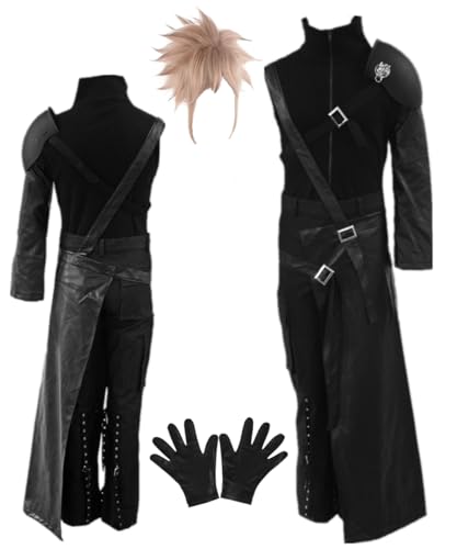 TYRHDJZQ Anime Cosplay Schwarze Jacke Hose Herren Outfit Kostüm Halloween (Größe L) von TYRHDJZQ