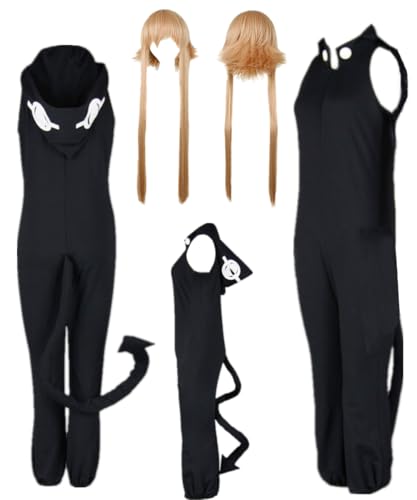 TYRHDJZQ Anime Cosplay Schwarzer Jumpsuit Damen Outfit Kostüm Halloween (US(XL)) von TYRHDJZQ