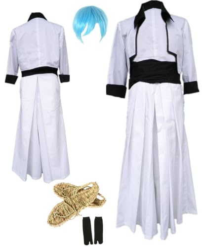 TYRHDJZQ Anime Cosplay Weiße Jacke Kendo Hose Herren Outfit Halloween Kostüm (US(L)) von TYRHDJZQ