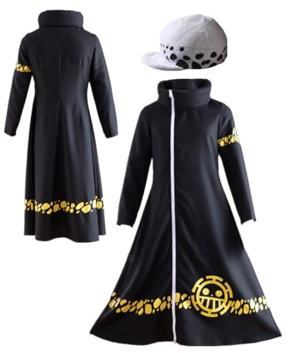 TYRHDJZQ Anime Cosplay schwarzer langer Mantel, Herren-Outfit, Halloween-Kostüm, Größe 3XL von TYRHDJZQ