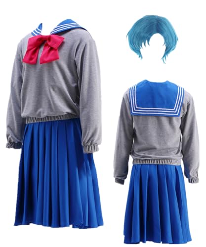 TYRHDJZQ Anime Grau Blau Uniform Damen Outfit Halloween Kostüm (US(M)) von TYRHDJZQ