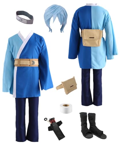 TYRHDJZQ Anime-Kostüm, blaue Kimono-Hose, Cosplay, Herren-Outfit, Halloween, Größe 3XL von TYRHDJZQ