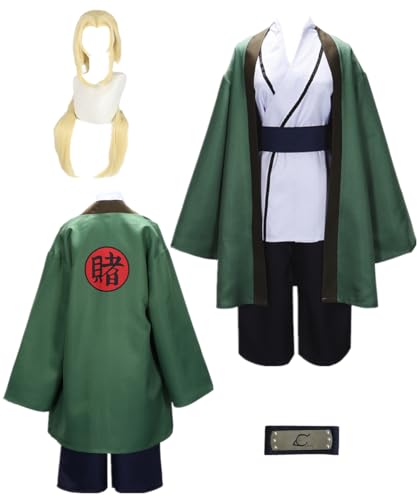 TYRHDJZQ Anime-Kostüm, grüne Kimono-Hose, Damen-Outfit, Halloween, Cosplay (US), Größe XXL von TYRHDJZQ