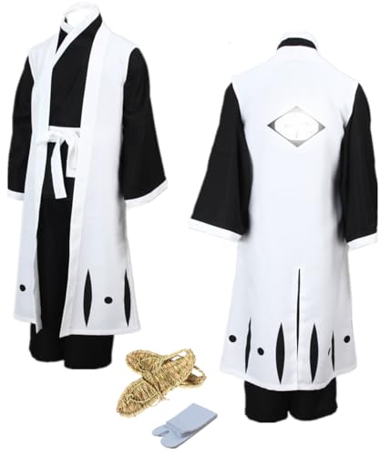 TYRHDJZQ Anime Party, ärmelloser Robe, schwarze Kimono-Hose, Herren-Kostüm, Halloween, Größe 3XL von TYRHDJZQ