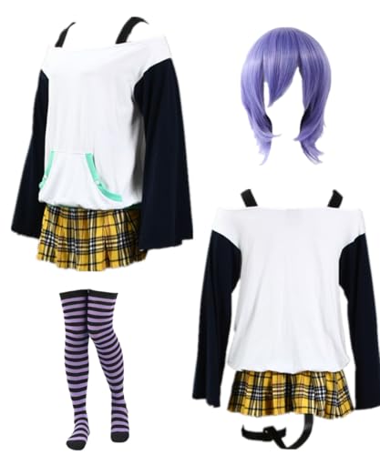 TYRHDJZQ Anime Whirt Langärmeliger Rock Damen Outfit Halloween-Kostüm (Größe 3XL) von TYRHDJZQ