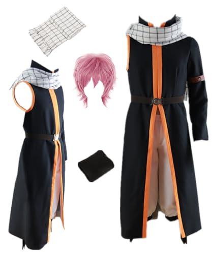 TYRHDJZQ Anime schwarzer langer Mantel, Pnats, Herren-Outfit, Party, Halloween-Kostüm (US)) von TYRHDJZQ