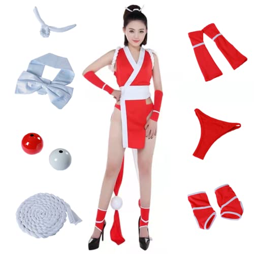 TYRHDJZQ Roter Kimono-Anzug für Damen, Halloween- und Cosplay-Outfit, Größe XS von TYRHDJZQ