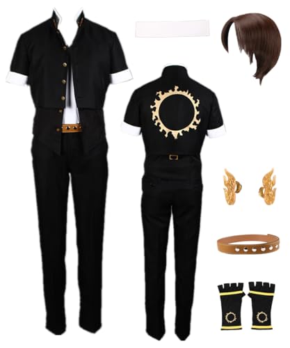 TYRHDJZQ Schwarzes Anime-Gaming-Outfit für Männer – Halloween- und Cosplay-Outfit (XL)) von TYRHDJZQ