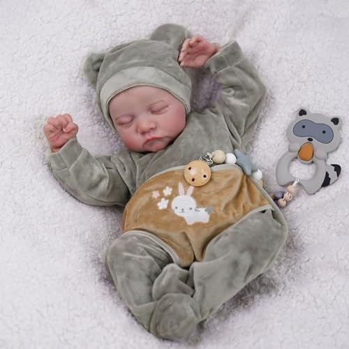 TYRUGD Reborn Baby 24 Inch 60 cm Reborn Baby Girl Like Real Baby Handmade Newborn Baby Doll Soft Vinyl Silicone Simulation Reborn Baby Mädchen Toy von TYRUGD