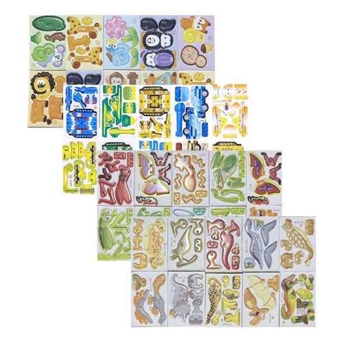 TYTUOO Kinderspielzeug 3D-Cartoon-Puzzle 2024 3D-Puzzles für Kinderspielzeug Schaumaufkleber für Kinder Basteln Mini-Puzzles für Kinder Party Aufkleber Kunst-Kits für Kinder (D, One Size) von TYTUOO