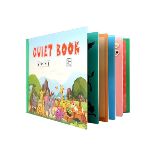 TYTUOO Kinderspielzeug Halten Sie Kinder von Geräten fern Kleinkind-Ruhe-Beschäftigtes-Buch Montessori-Kleinkind-Beschäftigtes-Buch Wiederverwendbare Aufkleberbücher für (B, One Size) von TYTUOO