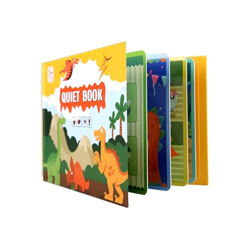 TYTUOO Kinderspielzeug Halten Sie Kinder von Geräten fern Kleinkind-Ruhe-Beschäftigtes-Buch Montessori-Kleinkind-Beschäftigtes-Buch Wiederverwendbare Aufkleberbücher für (F, One Size) von TYTUOO