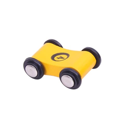 TYTUOO Kinderspielzeug Holzautospielzeug für, Mini-Scooter für, Kinder-Gleitbahnautos, Trägheitsroller, Mini-Rennspielzeug (Yellow, One Size) von TYTUOO