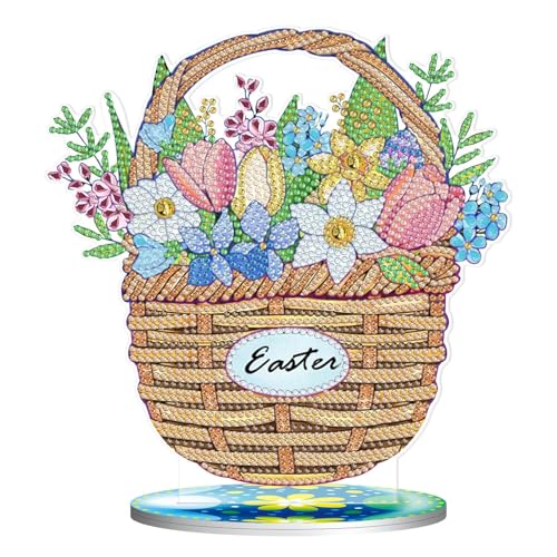 TYTUOO Kinderspielzeug Kit Hase Eier voller Strass Ölfarbe von Digital Kit mit Kristall Kunst Erwachsene Geschenk Tischdekoration Home Decor (Light Blue, One Size) von TYTUOO