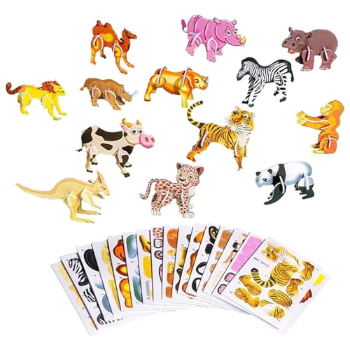 TYTUOO Kinderspielzeug Puzzle DIY Spaß Kreatives Spielzeug 3D Tier Puzzle Kinder 3D Puzzle Cartoon Spielzeug (4 optional) (A, One Size) von TYTUOO