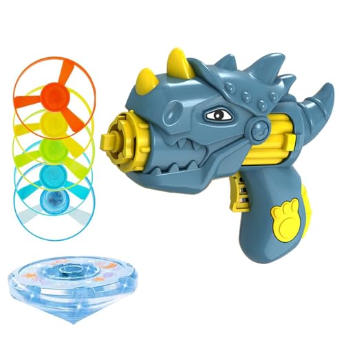 TYTUOO Kinderspielzeug mit Untertasse und 5 Scheiben + 1 LED-Top, Kinderspielzeug und Katzen-Fallschirm, interaktive Stimulation (GN1, A) von TYTUOO