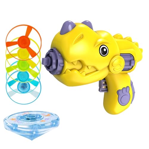 TYTUOO Kinderspielzeug mit Untertasse und 5 Scheiben + 1 LED-Top, Kinderspielzeug und Katzen-Fallschirm, interaktive Stimulation (Pink, A) von TYTUOO