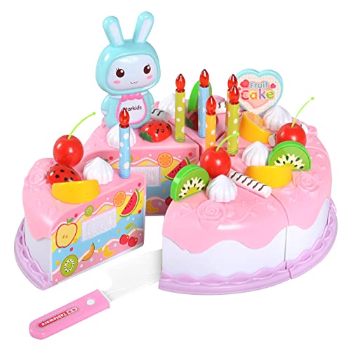 TYTUOO Spielhaus Geburtstagstorte Kindersimulation Küche Kuchen Obst Cut and Cut Musik Kinderlernspiel * 1pcs Kinderspielzeug (C, One Size) von TYTUOO