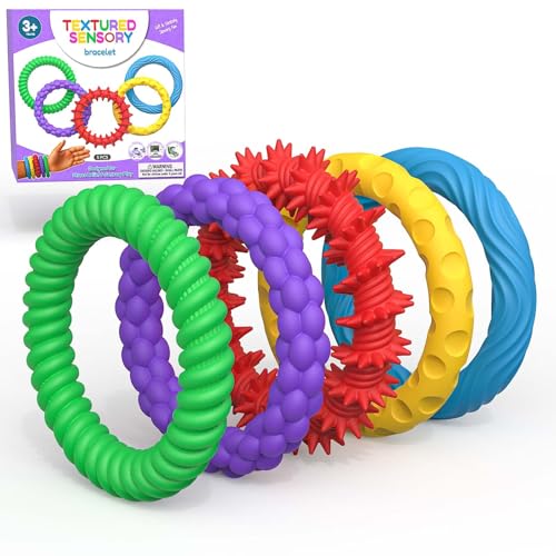 Sensorisches Zappelspielzeug - 5er-Pack Dehnbarer Zappelarmbänder | Mit Textur, Beruhigend für Autismus & ADHS - geeignet für Kinder und Erwachsene Sensorisches Zappelspielzeug - 5er-Pack Dehnbarer Zappelarmbänder | Mit Textur, Beruhigend für Autismus & ADHS - geeignet für Kinder und Erwachsene von TYUIOP