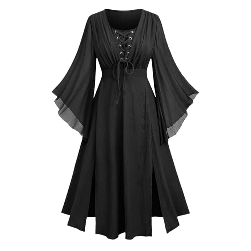 TYUIOP Kleid Damen Festlich Mittelalter Kleidung Renaissance Und Off Shoulder Bluse Gürtel Viktorianisches Kostüm Für Karneval Halloween Leinenkleid Gothic Kleider Große Größen TYUIOP Kleid Damen Festlich Mittelalter Kleidung Renaissance Und Off Shoulder Bluse Gürtel Viktorianisches Kostüm Für Karneval Halloween Leinenkleid Gothic Kleider Große Größen von TYUIOP