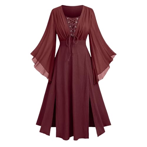 TYUIOP Kleid Damen Festlich Mittelalter Kleidung Renaissance Und Off Shoulder Bluse Gürtel Viktorianisches Kostüm Für Karneval Halloween Leinenkleid Gothic Kleider Große Größen TYUIOP Kleid Damen Festlich Mittelalter Kleidung Renaissance Und Off Shoulder Bluse Gürtel Viktorianisches Kostüm Für Karneval Halloween Leinenkleid Gothic Kleider Große Größen von TYUIOP